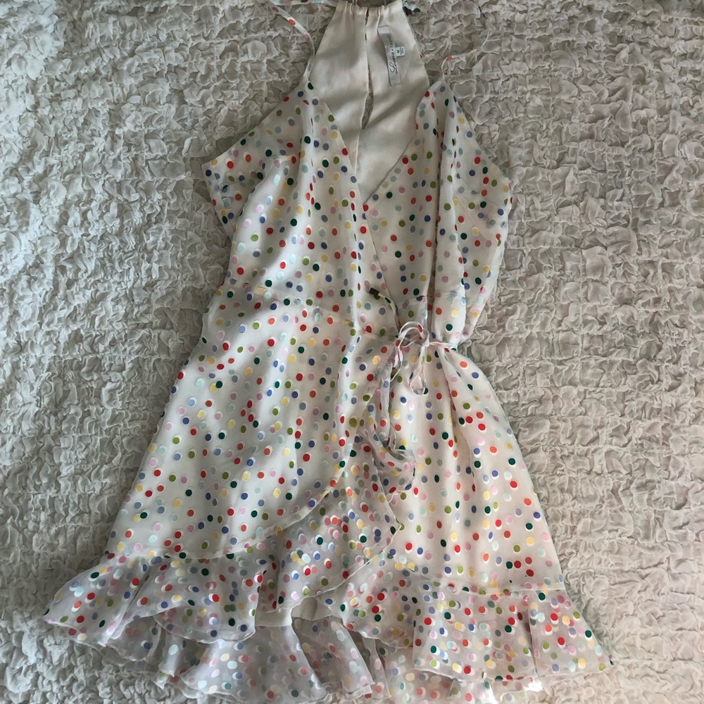 Lovers + Friends Polka Dot Wrap Dress - Medium - N